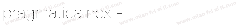 pragmatica next字体转换